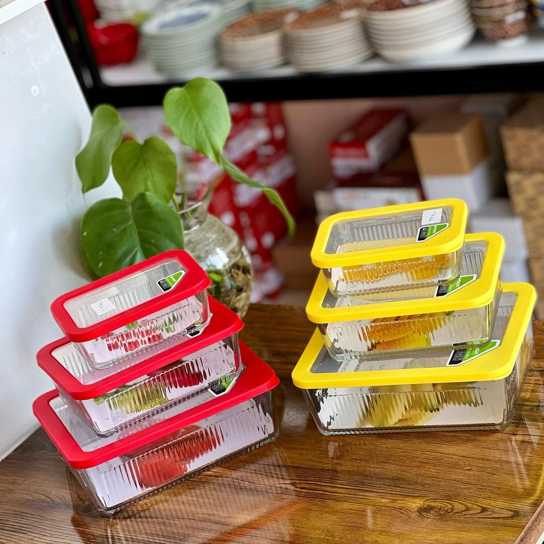 Limon Multicolor Glass Container 3-Pcs Set!