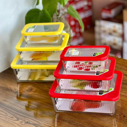 Limon Multicolor Glass Container 3-Pcs Set!