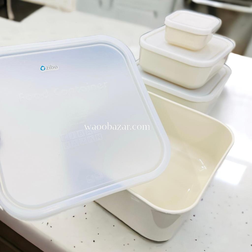 ZIBA Plastic Bowl Set with Airtight Lid 4-Pcs!