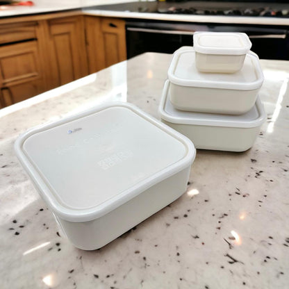 ZIBA Plastic Bowl Set with Airtight Lid 4-Pcs!