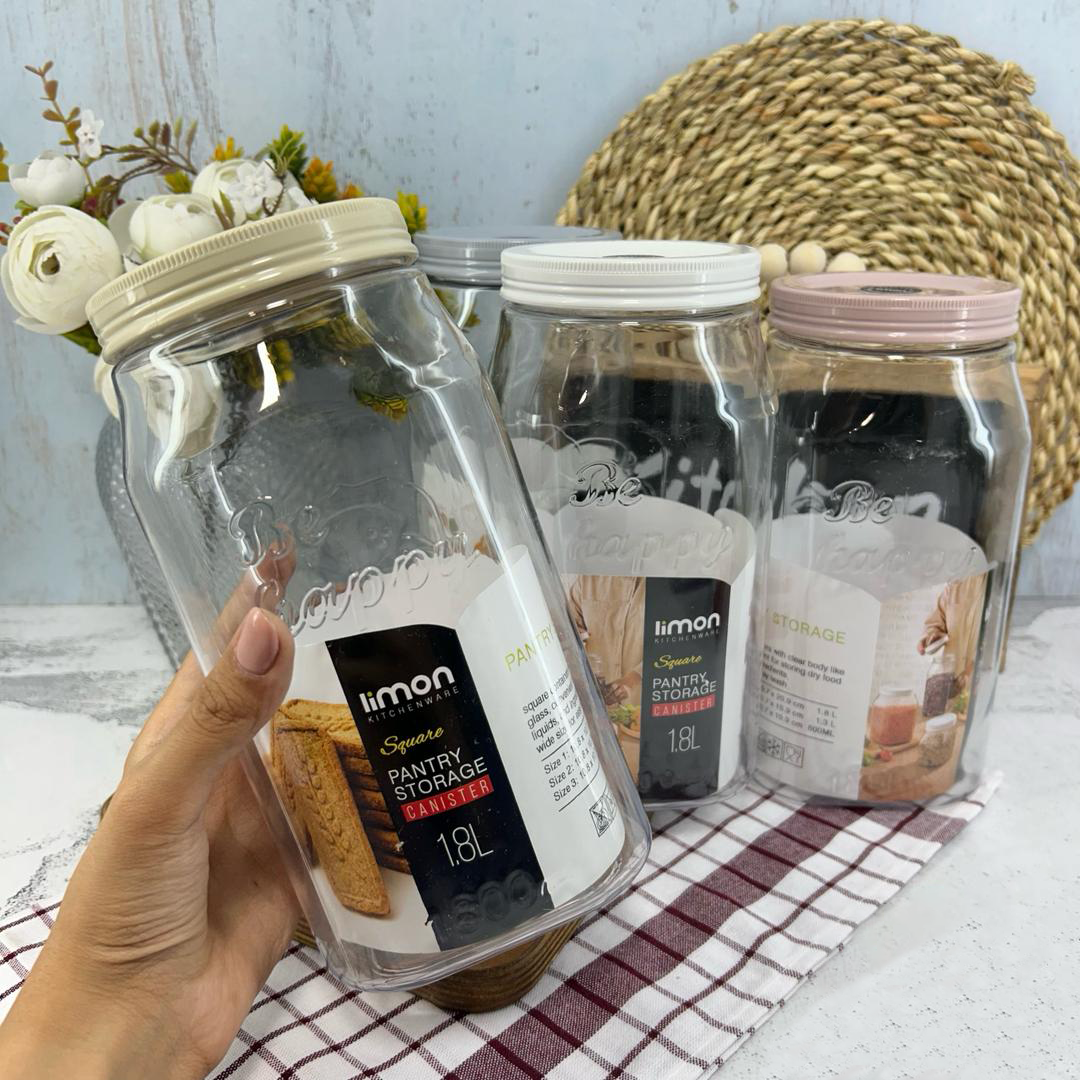 Limon Pantry Storage Canister Jars (Square)!