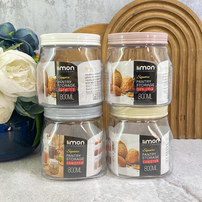 Limon Pantry Storage Canister Jars (Square)!