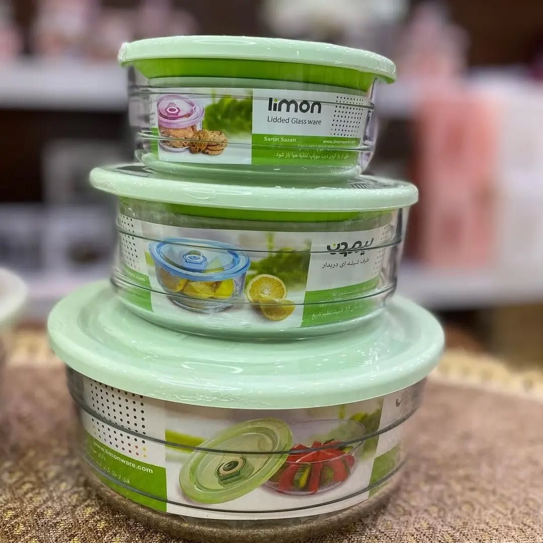 Limon Plain Vacuum Glass Bowl Set 3-Pcs!