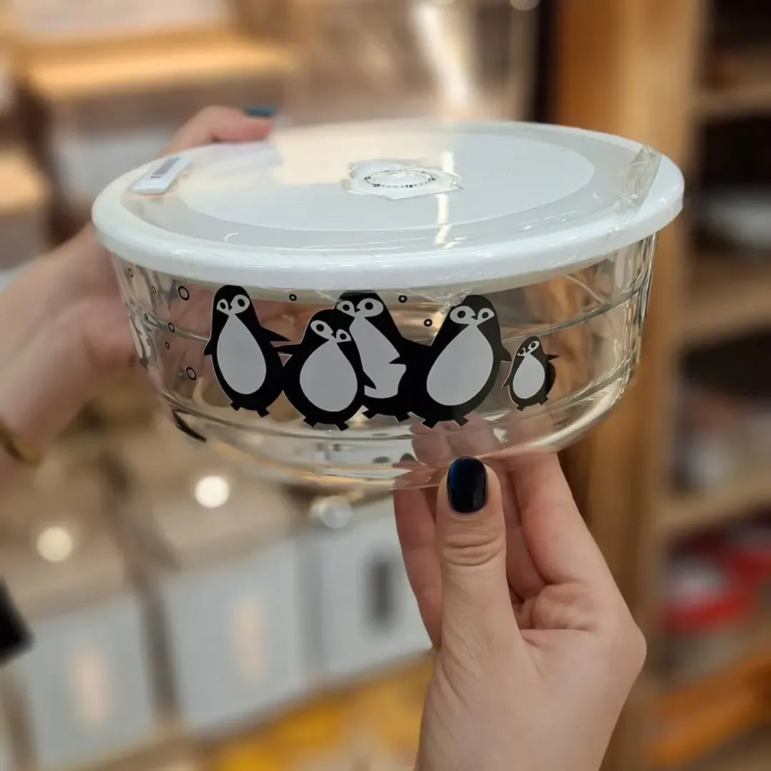 Limon Printed Vacuum Glass Bowl Set 3-Pcs!