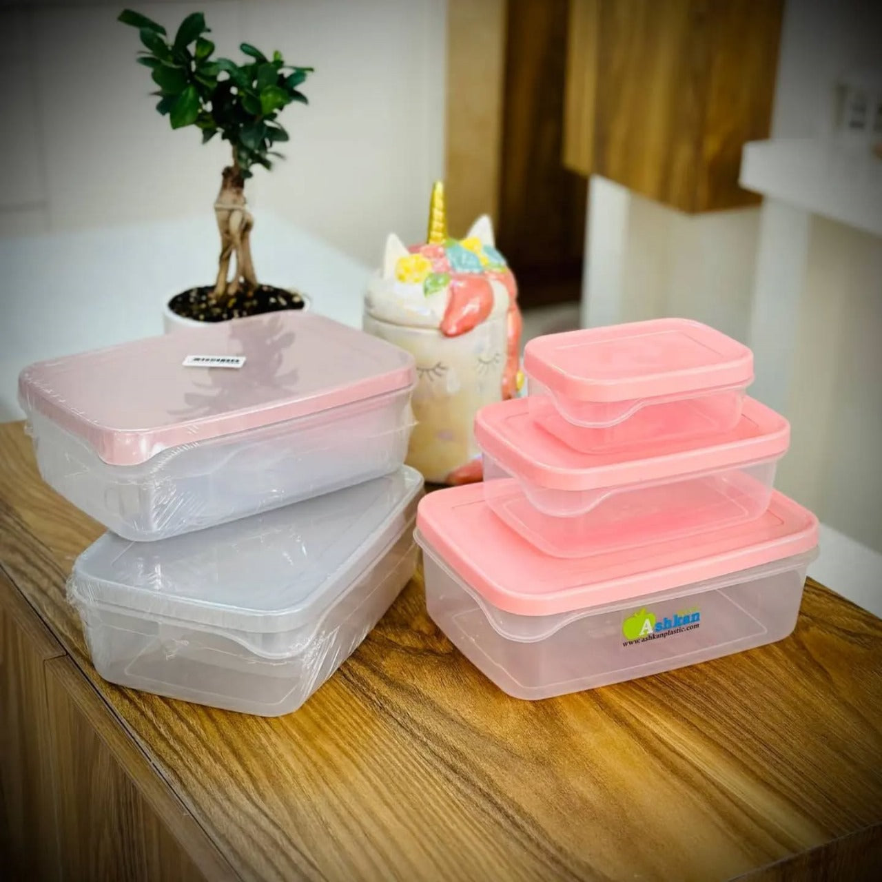 Ashkan Food Container Set 3-Pcs (Rectangle)