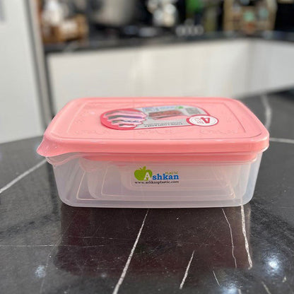 Ashkan Plastic Food Container Set 4-Pcs (Rectangle)