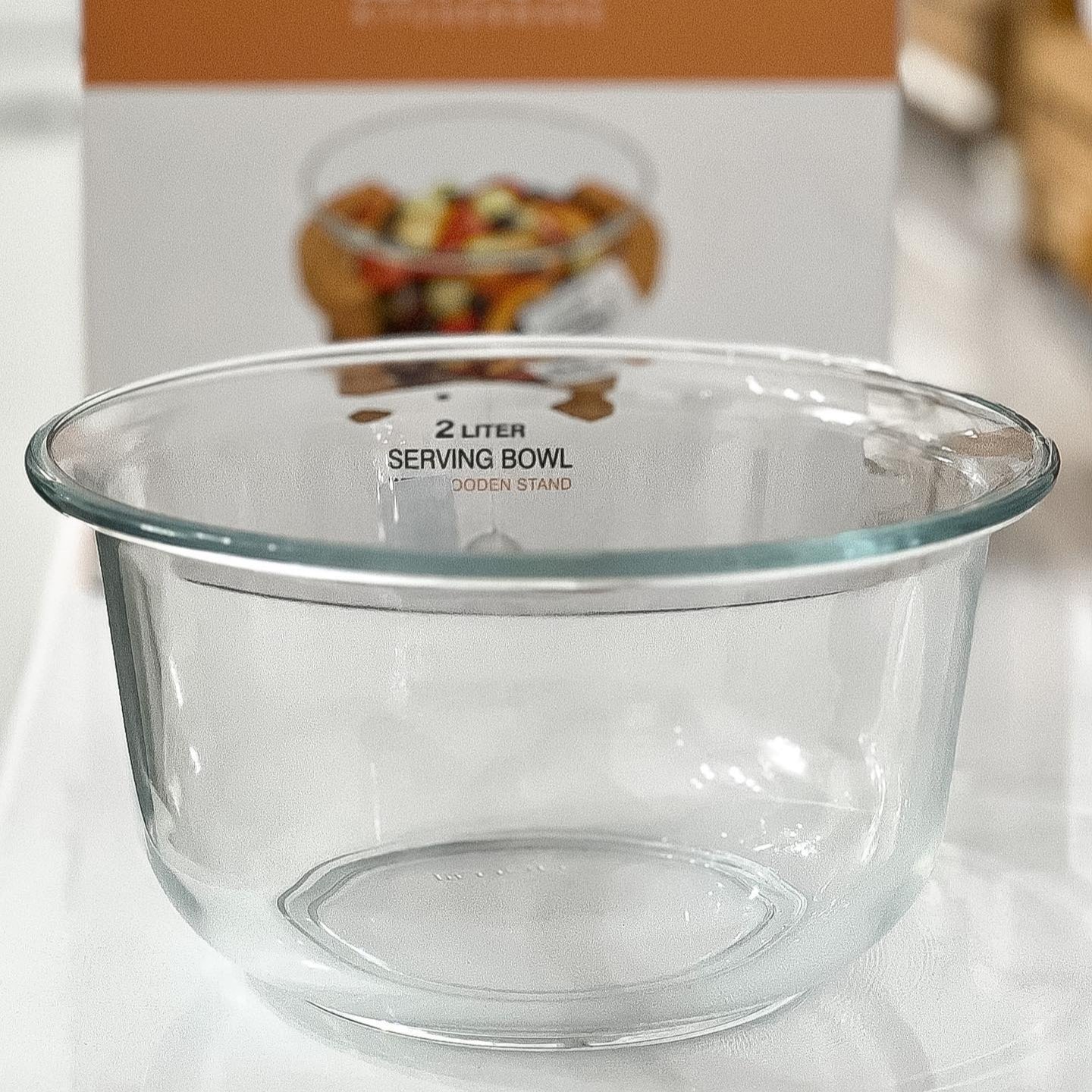 Limon Serving Bowl with Wooden Stand 2L