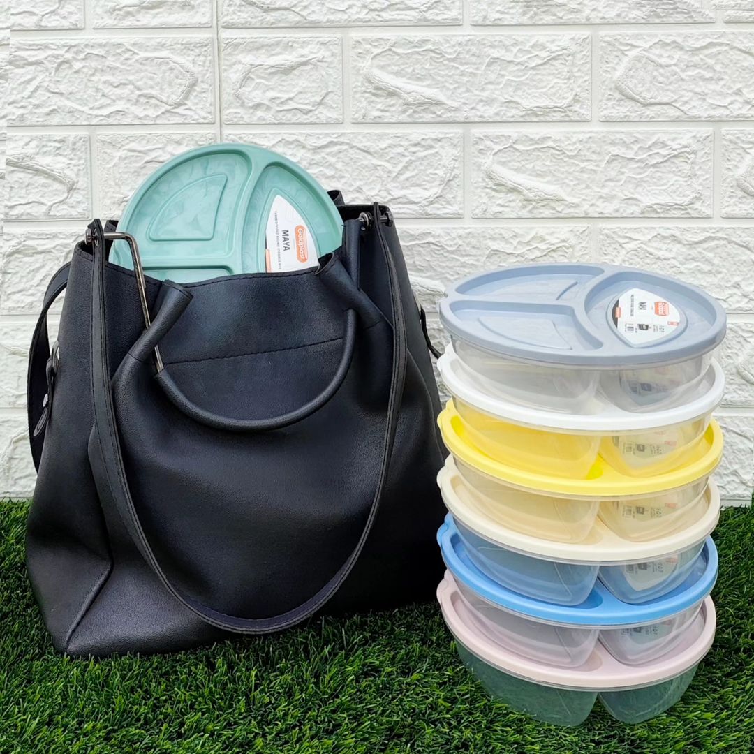Student Lunch Box 3-Sections 1.15 Liter (Round)!