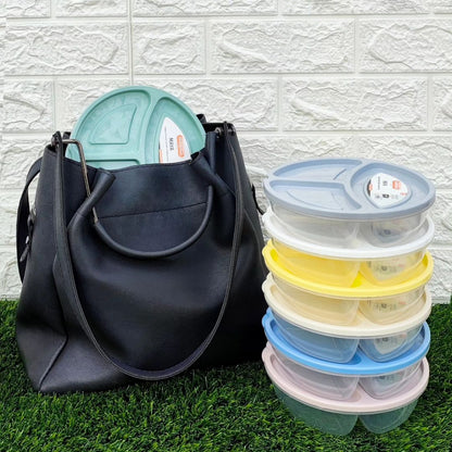 Student Lunch Box 3-Sections 1.15 Liter (Round)!