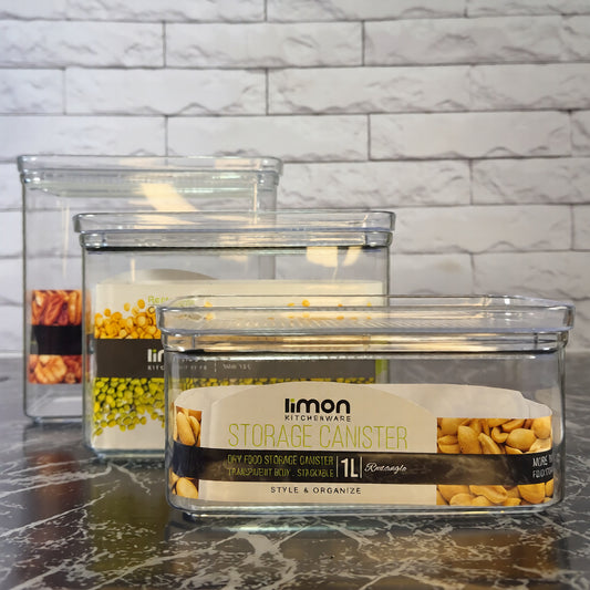 Limon Royal Acrylic Storage Jars & Canisters (Rectangle)