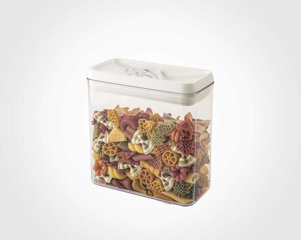 Limon Rectangular Canister Jar with a Thumb Lid of 2.7 L