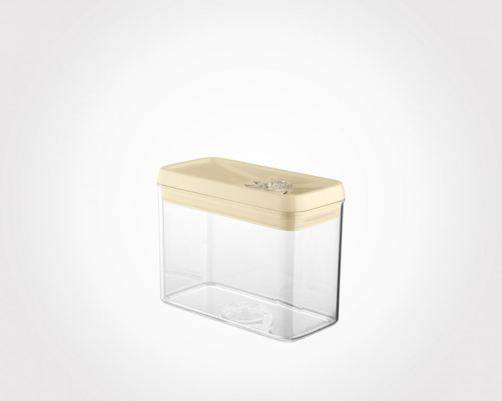 Limon Rectangular Canister Jar with Thumb Lid 1-L