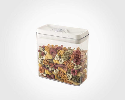 Limon Rectangular Canister Jar with Thumb Lid 1-L