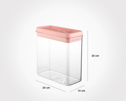 Limon Rectangular Canister Jar with Thumb Lid 1-L