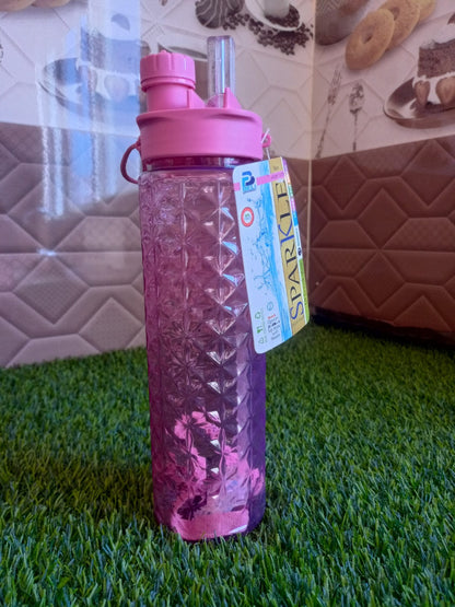 2 in 1 Sparkle Water Bottle 750 ml (Plastic)