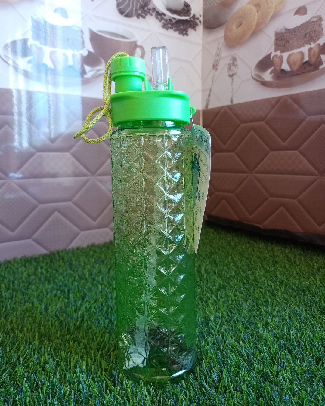 2 in 1 Sparkle Water Bottle 750 ml (Plastic)