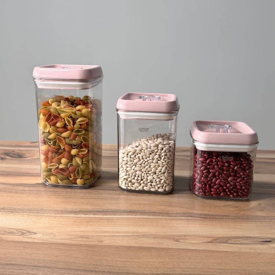 Limon Acrylic Thumb Canisters and Storage Jars (Square)
