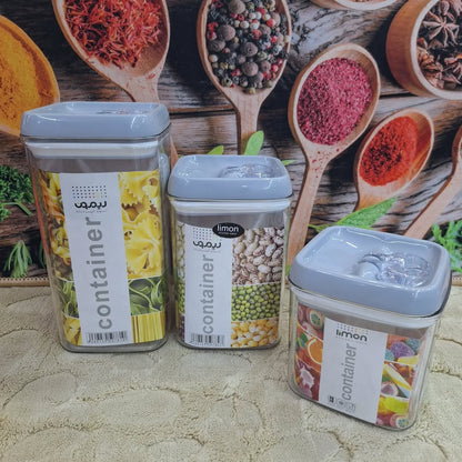 Limon Acrylic Thumb Canisters and Storage Jars (Square)