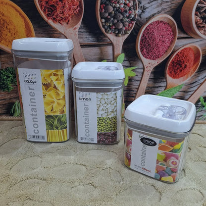 Limon Acrylic Thumb Canisters and Storage Jars (Square)