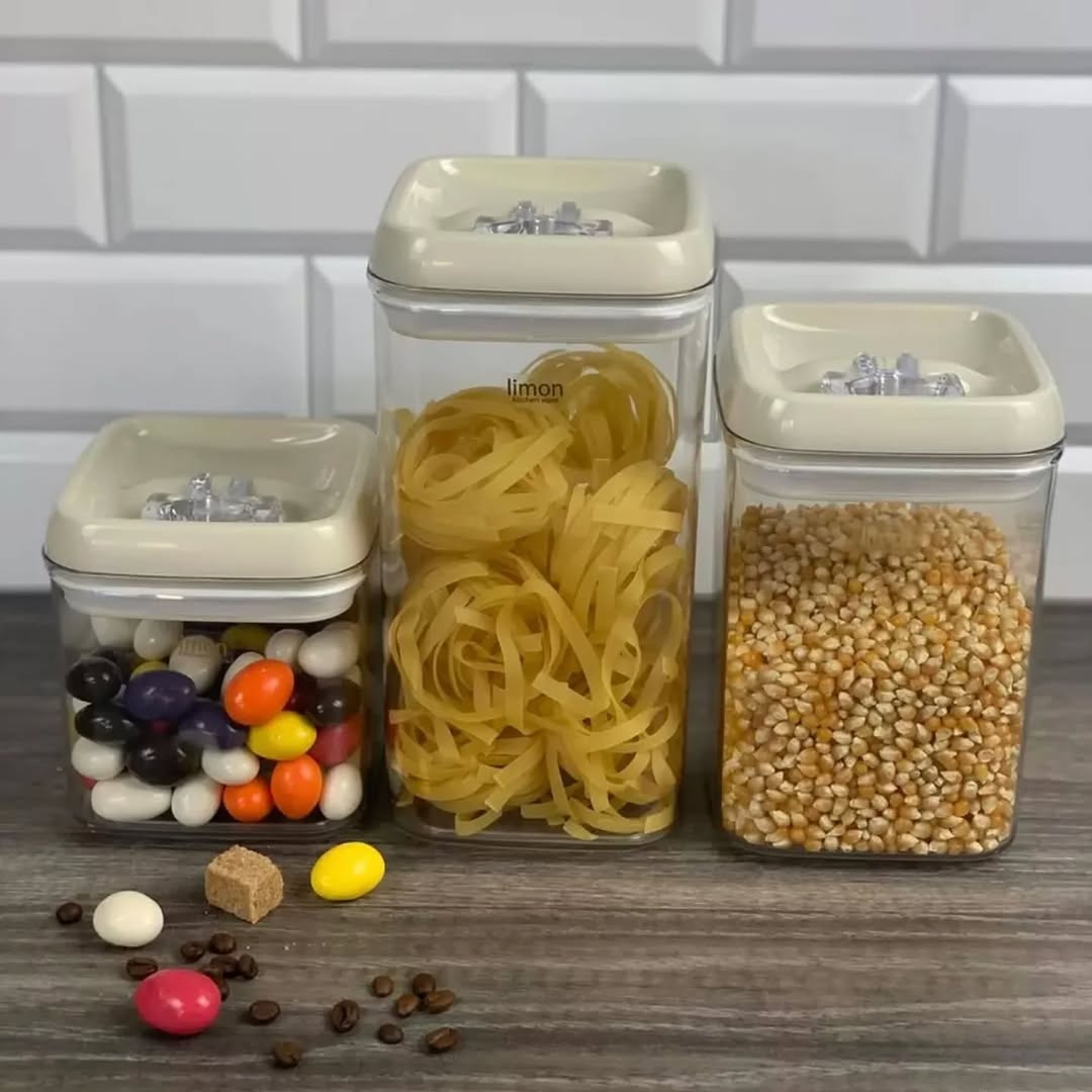 Limon Acrylic Thumb Canisters and Storage Jars (Square)