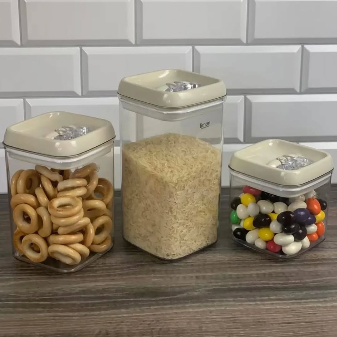 Limon Acrylic Thumb Canisters and Storage Jars (Square)