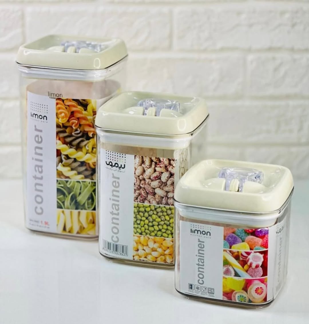 Limon Acrylic Thumb Canisters and Storage Jars (Square)