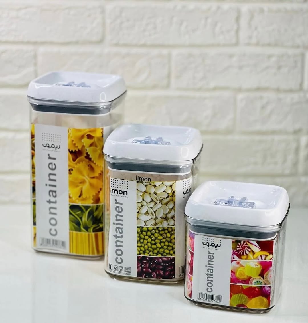 Limon Acrylic Thumb Canisters and Storage Jars (Square)