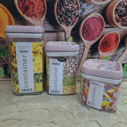 Limon Acrylic Thumb Canisters and Storage Jars (Square)