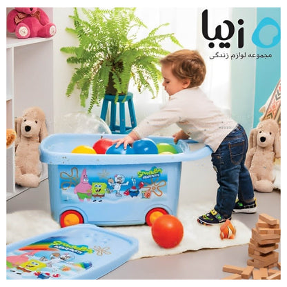 Ziba Toy Storage Box with Wheels-Made in Iran.