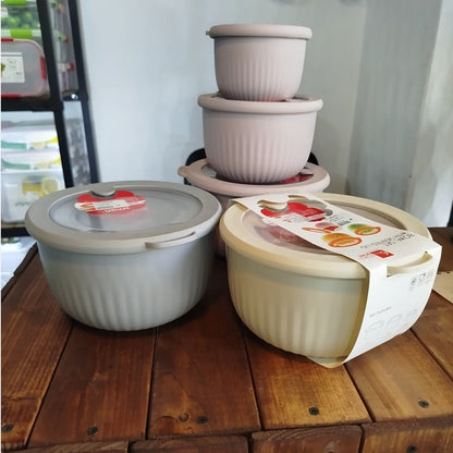 Limon Bowl Set with Vented Lid 3-Pcs (Plastic)!