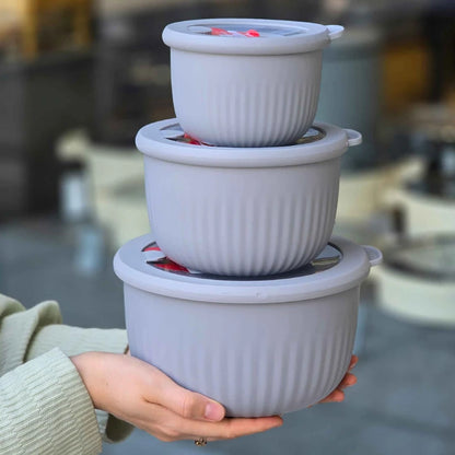 Limon Bowl Set with Vented Lid 3-Pcs (Plastic)!