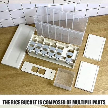 Wall Mounted Cereal & Beans Dispenser With Lids & 6-Partitions!