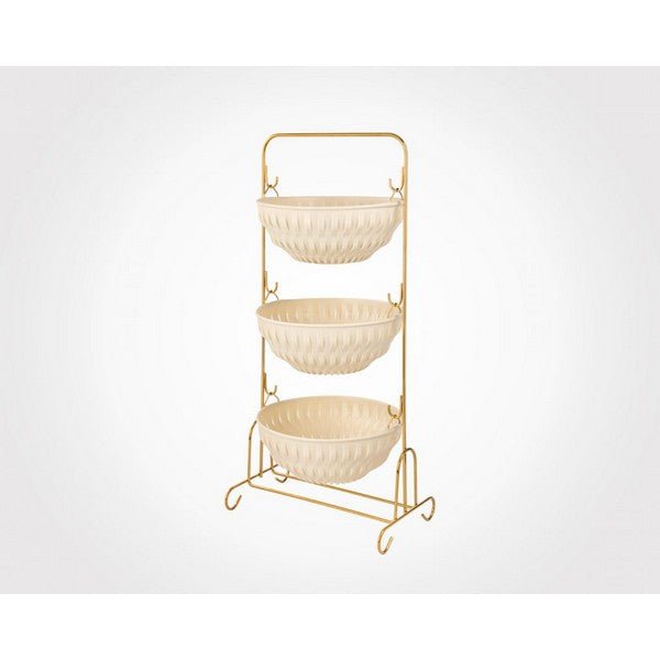 Limon Onion Rack 3-Floor with Metal Stand (Round)