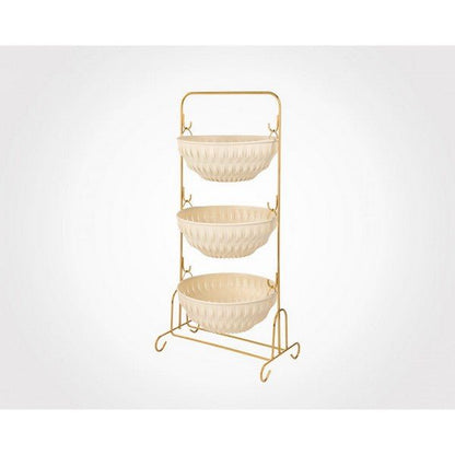 Limon Onion Rack 3-Floor with Metal Stand (Round)