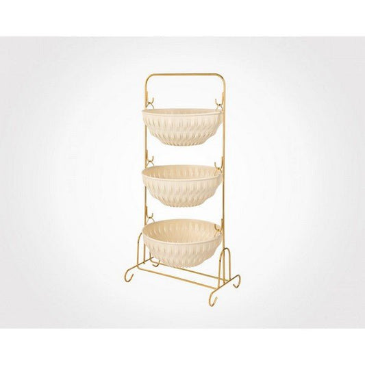 Limon Onion Rack 3-Floor with Metal Stand (Round)