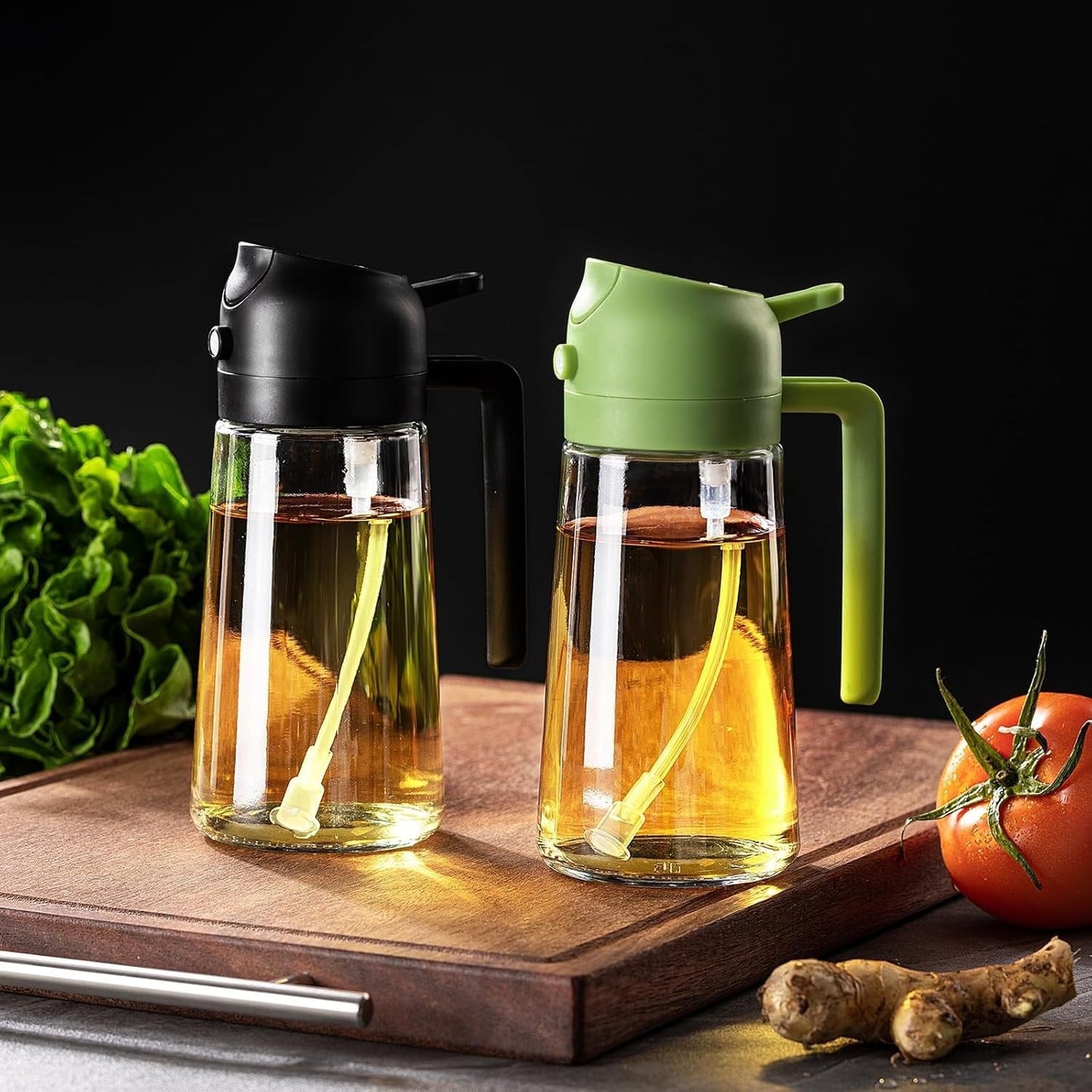 2 in 1 Oil Spray & Dispenser Bottle 470-ml