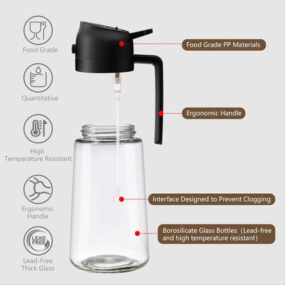 2 in 1 Oil Spray & Dispenser Bottle 470-ml