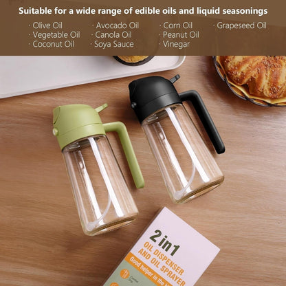 2 in 1 Oil Spray & Dispenser Bottle 470-ml