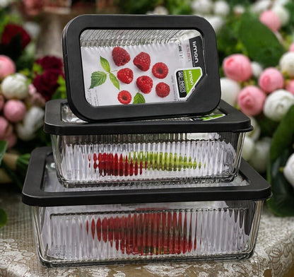 Limon Multicolor Glass Container 3-Pcs Set!