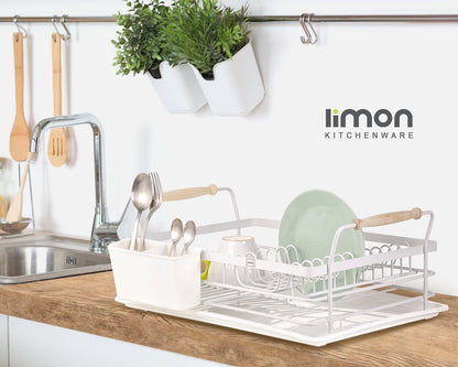 Limon Dish Rack with Wooden Handle 1-Floor