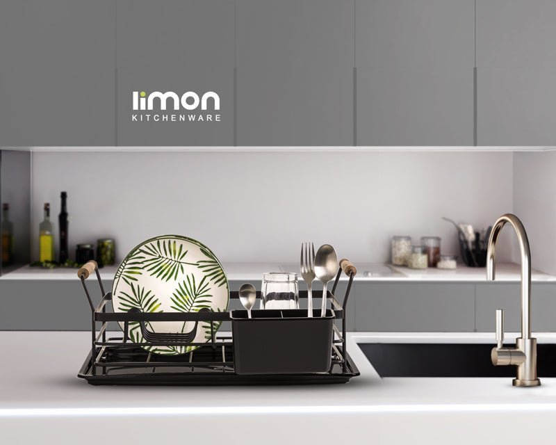 Limon Dish Rack with Wooden Handle 1-Floor
