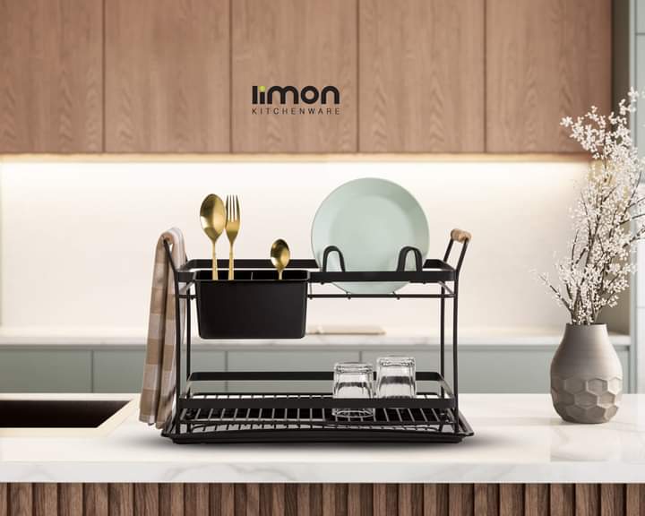 Limon Dish Rack with Wooden Handle 2-Floor