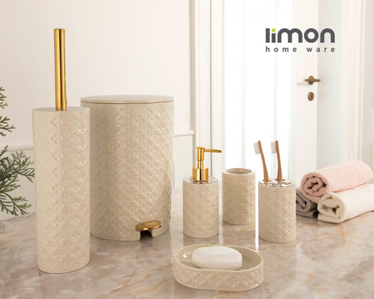 Limon Flower Design Bath Set 6-Pcs