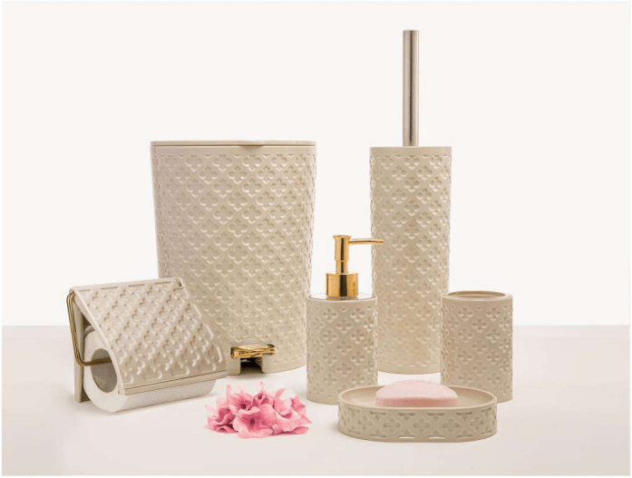 Limon Flower Design Bath Set 6-Pcs