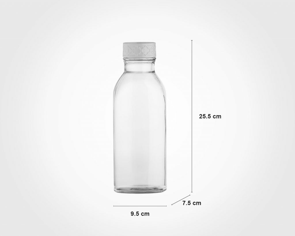Limon Glass Bottle with Plastic Cap (Rectangle) 1.1 L