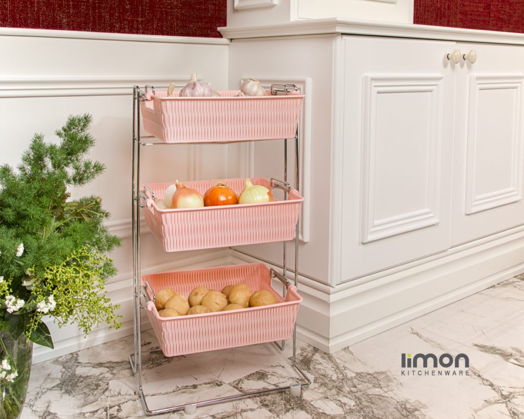 Limon Onion Rack 3-Floor Rectangle with Stand – LifeStore.pk