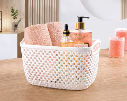 Limon Organizer Basket with Handle Knit Design