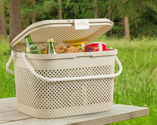 Limon Picnic Basket with Knitted Pattern