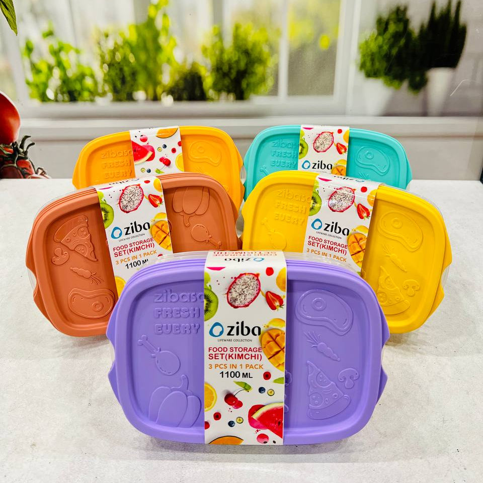 Ziba Food Storage Set-KIMCHI (3 in 1 Pack)