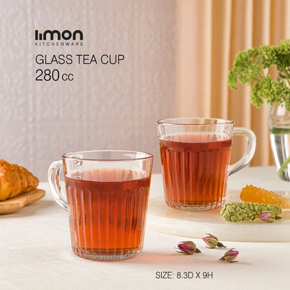 Limon Glass Tea Cup Set 6 Pcs – 280 cc!